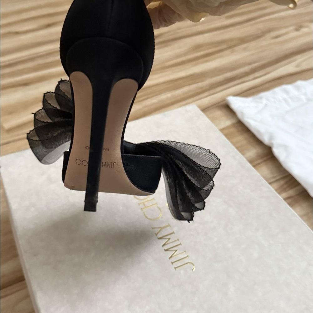 Jimmy Choo Black Averly 100 Heels - Picture 6 of 9
